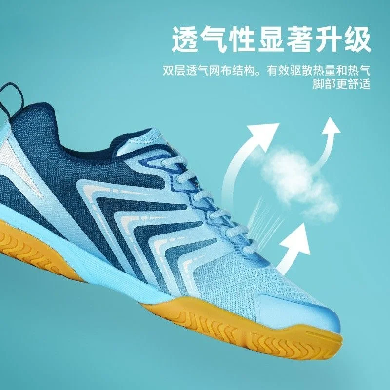 Professional Table Tennis Shoes Men Women Blue Green Sport Shoe Unisex Breathable Badminton Training Couples Brand Gym Shoes