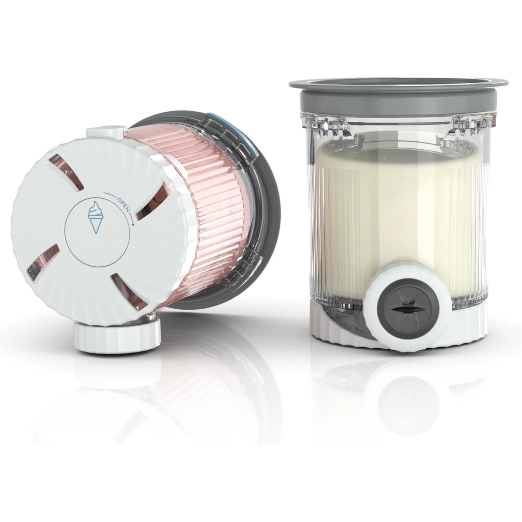Compatible con la máquina para hacer helados Ninja Swirl by Creami NC700, compatible con NC701, NC701Q, CN701CO, 16 oz. Recambio de Contenedor para Vasos