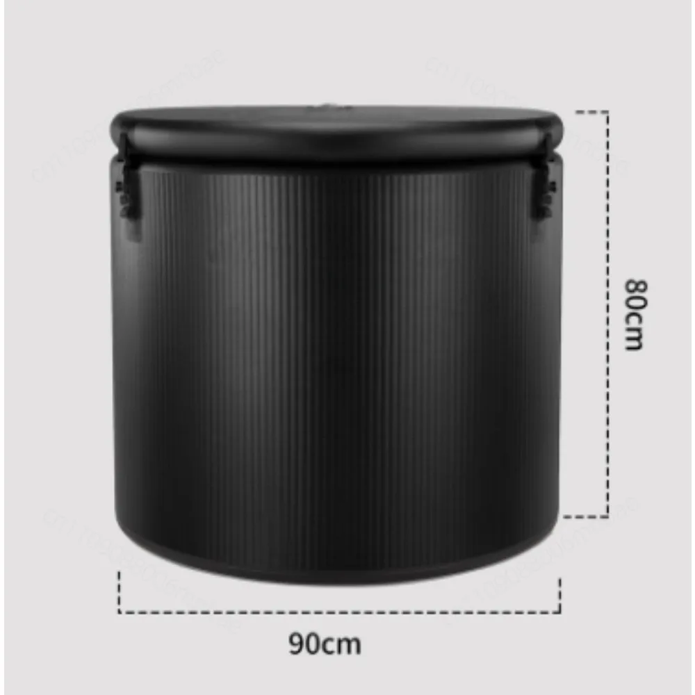 Inflatable Ice Bath Tub Portable Cold Plunge Pool for 1 Person with Thermal Cover Absorbent Mat Home Outdoor