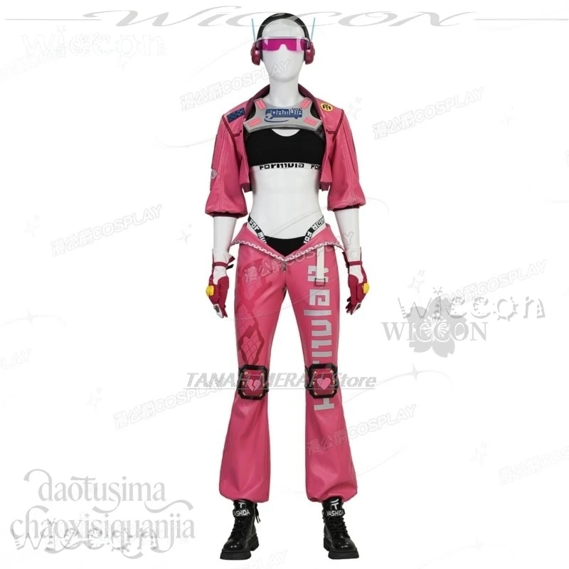 Disfraz Adulto Psylockee Cosplay Anime Game Rivals New Skin Fleeting Butterfly Costume Kawaii Hot Pink Short Cosplay Anime Costu