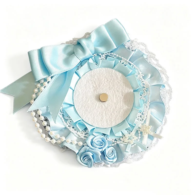 Handgefertigter Lolita Rosetten-Ansteckerhalter, niedlicher Anime Ita Bag Pin-Displayrahmen, Cosplay-Taschenzubehör zum Sammeln von Abzeichen und Pins