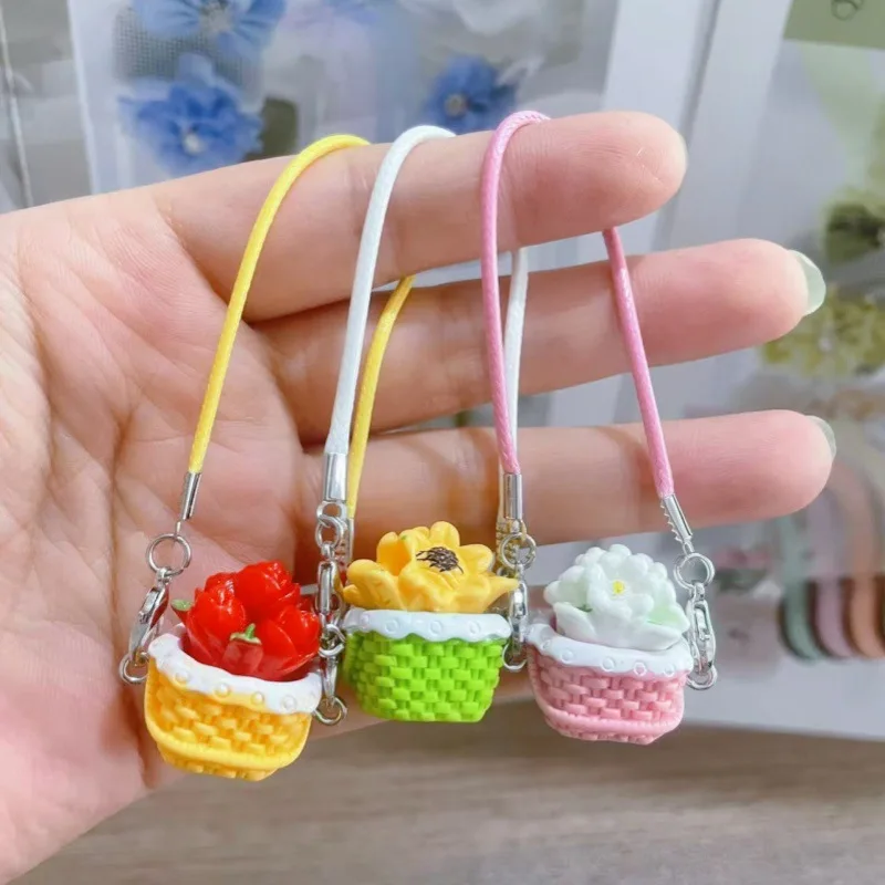 Aksesori Pakaian untuk Boneka Labubu 15 Cm 17 Cm Generasi Pertama Hingga Ketiga Keranjang Bunga Panda Liontin Tas Kalung