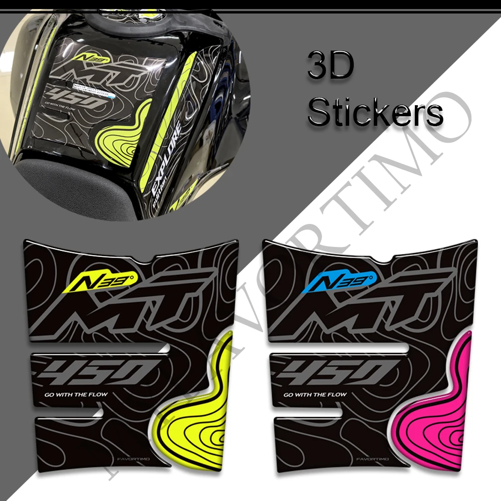 New Motorcycle Tank pad Side Grips Knee Fuel Oil Stickers hand guard mudguard decals kit For CFMOTO 450MT 450 MT Adventure Bike - view 4