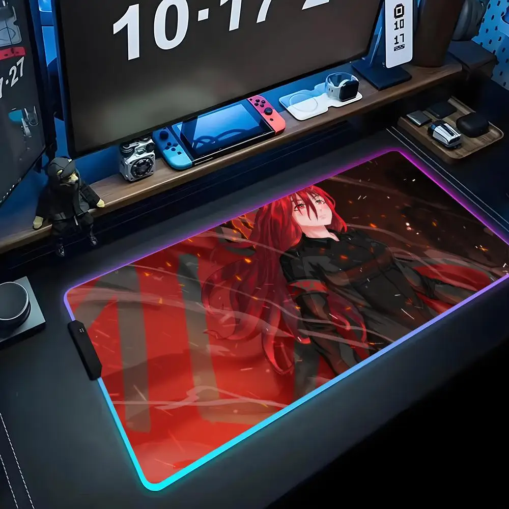 

zentreya Mouse Pad RGB Gaming Mousepad Big LED Pad PC Desk Mat Luminous Mouse Pad Large Keyboard Mats Table Rug With Backlit