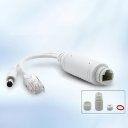 POE Splitter Adapter, 48V to 12V, IEEE 802.3af Compliant 10/100Mbps up to 100 Meters for Surveillance Camera K1KF