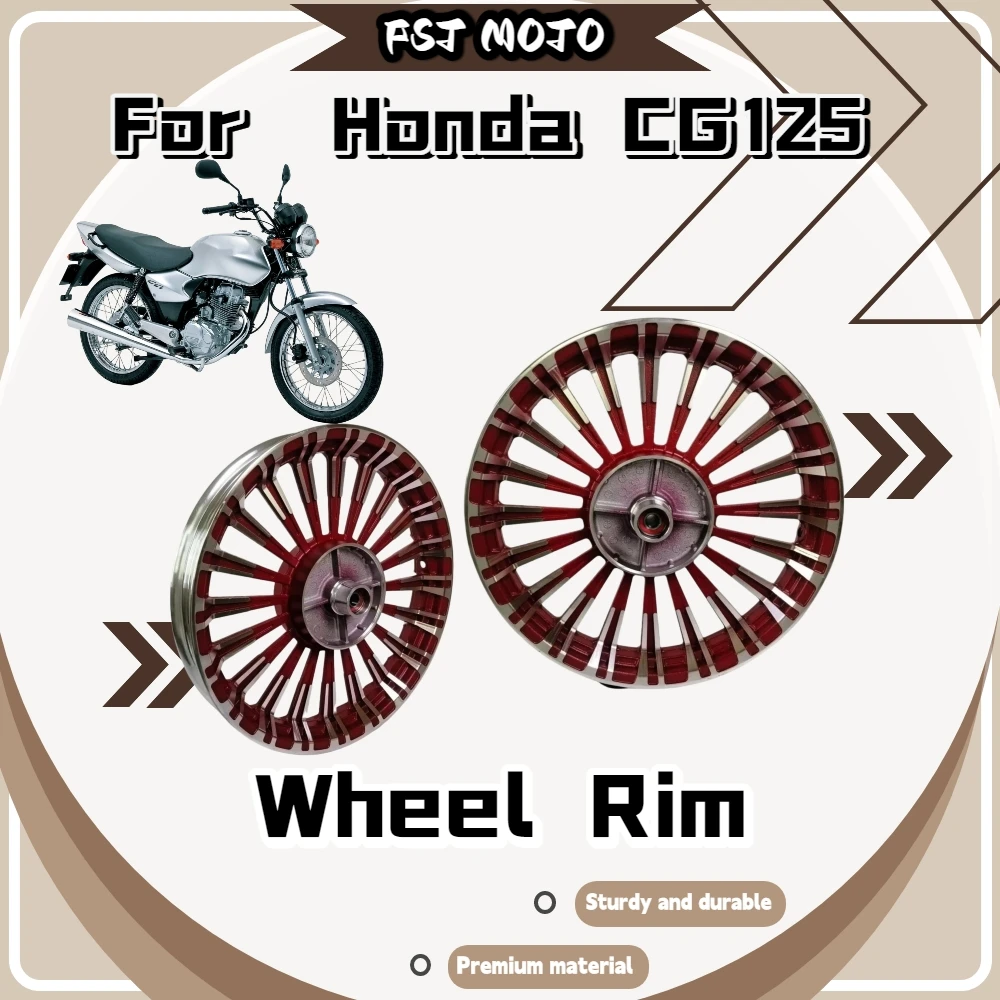 For Honda CG125 18Inch 20‑Spoke Aluminum Alloy Wheel Rim Smooth Rotation Load‑Bearing Practical Aftermarket Motorcycle Spare Acc