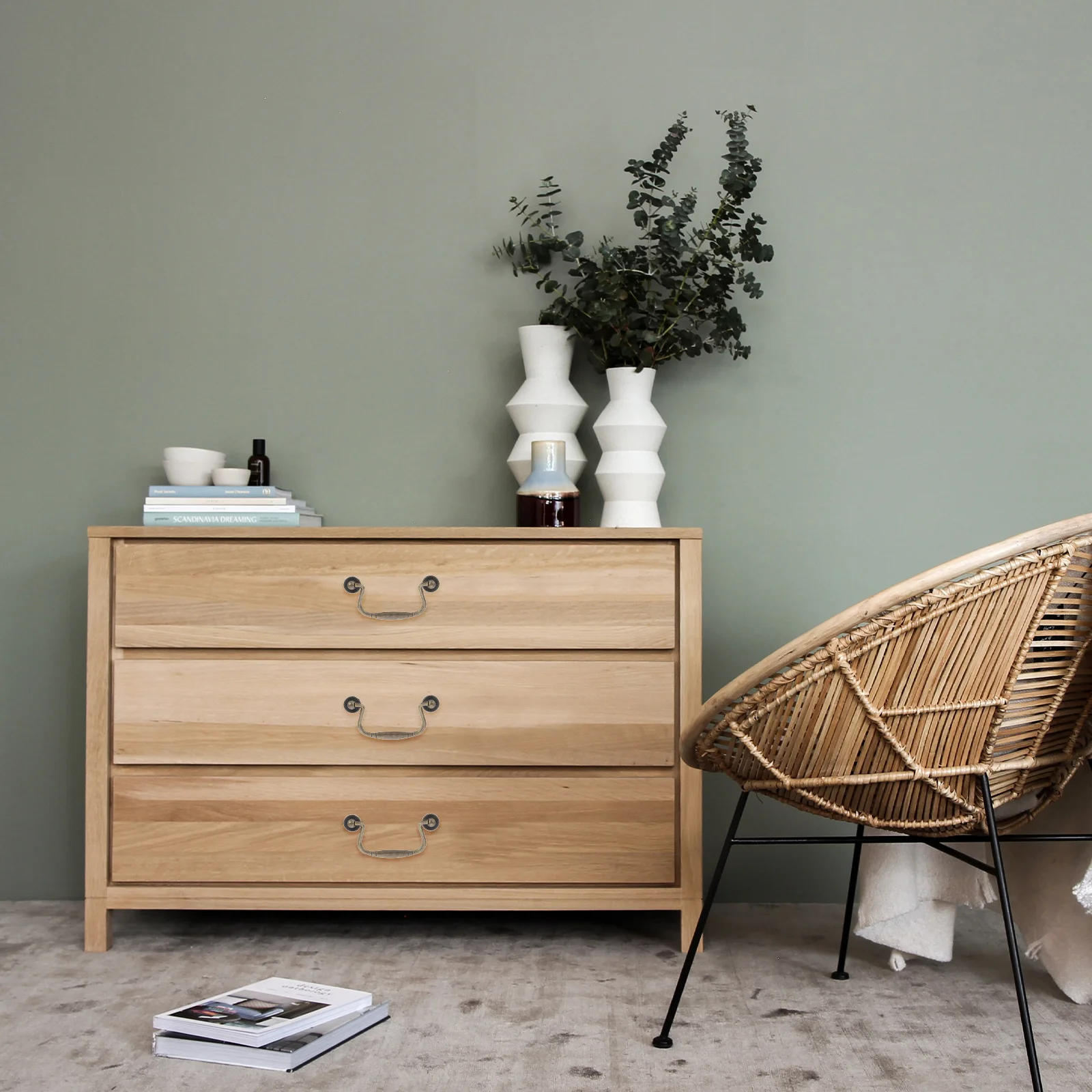 

4 Sets Vintage Zinc Alloy Cabinet Handle Furniture Pull Replacement Drawer Door Wardrobe Metal Furniture Handle Parts