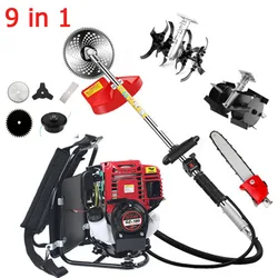 Mini cultivador de césped con motor de gasolina, 9 en 1, alta calidad, mochila, desbrozadora, GX35, 4 tiempos, 35cc, árbol, nuevo