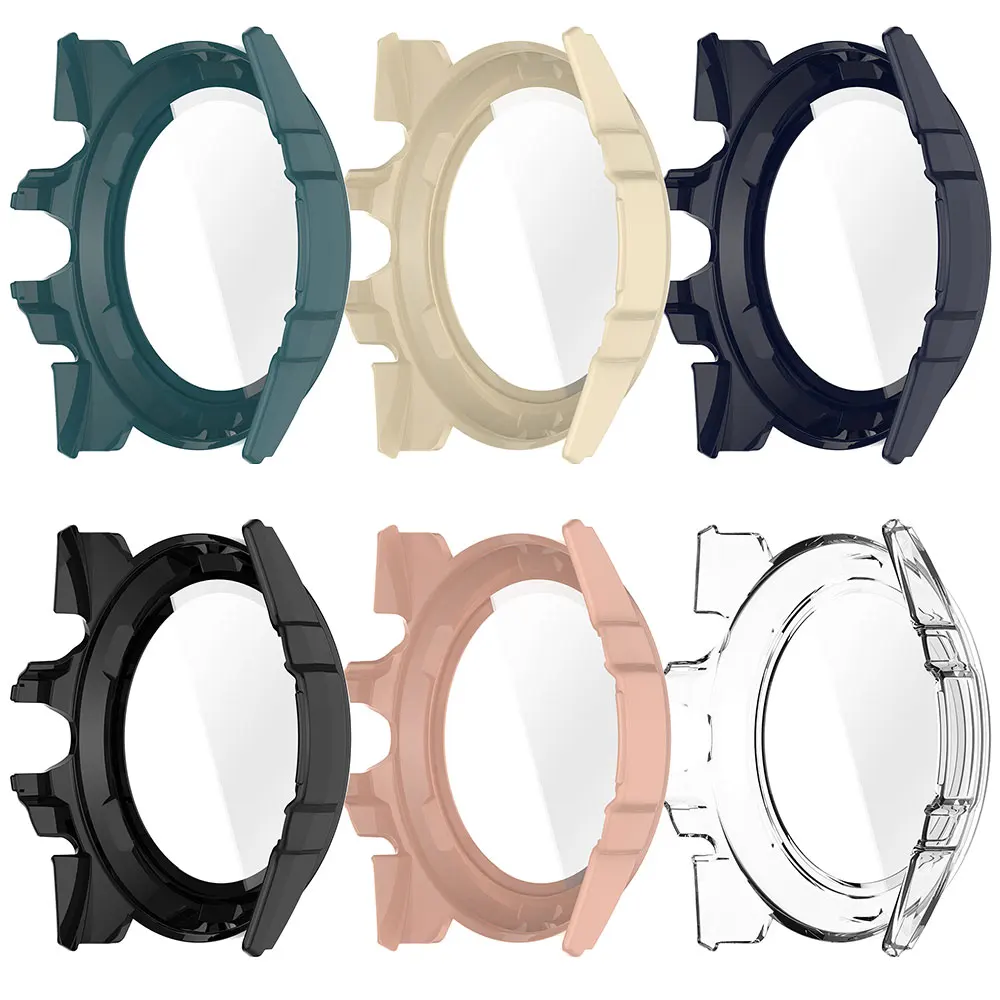 TPU Protective Shell Case For Ticwatch Atlas,Tempered Glass+Screen Protector Case Cover Bumper For Ticwatch  Atlas Accessories