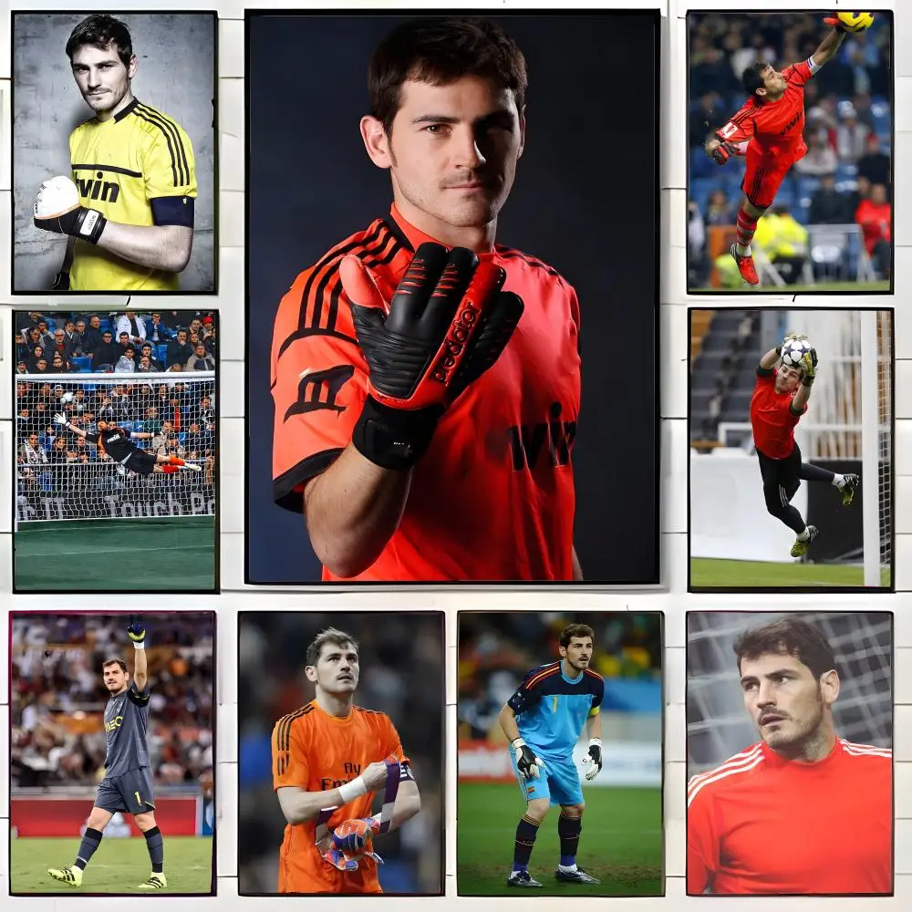 Football Legend Iker Casillas Poster Wall Art Print Decorative Mural Home Decor Gift Unframed