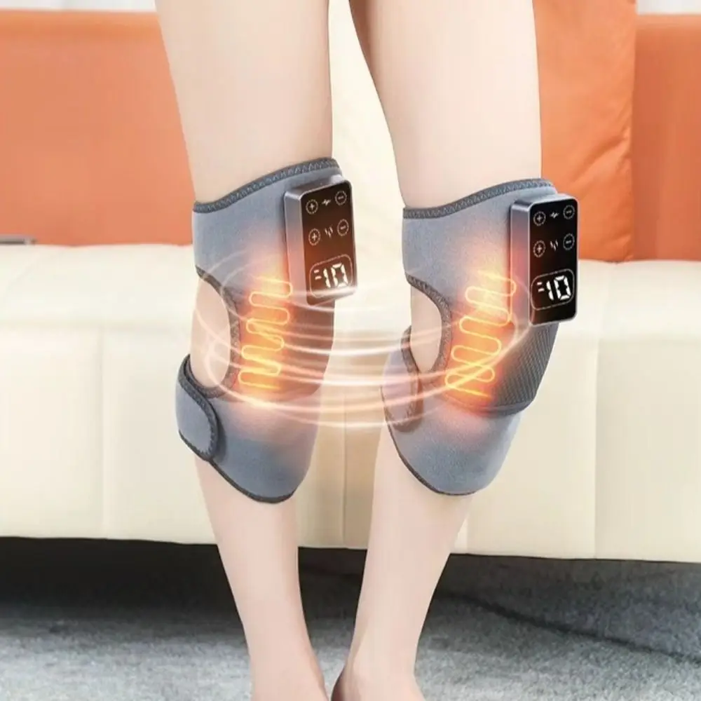 

Электрический массажер для колена 3 в 1, регулируемая температура, дышащий, с подогревом, вибрационный массажер, перезаряжаемый наколенник, локоть, фитнес