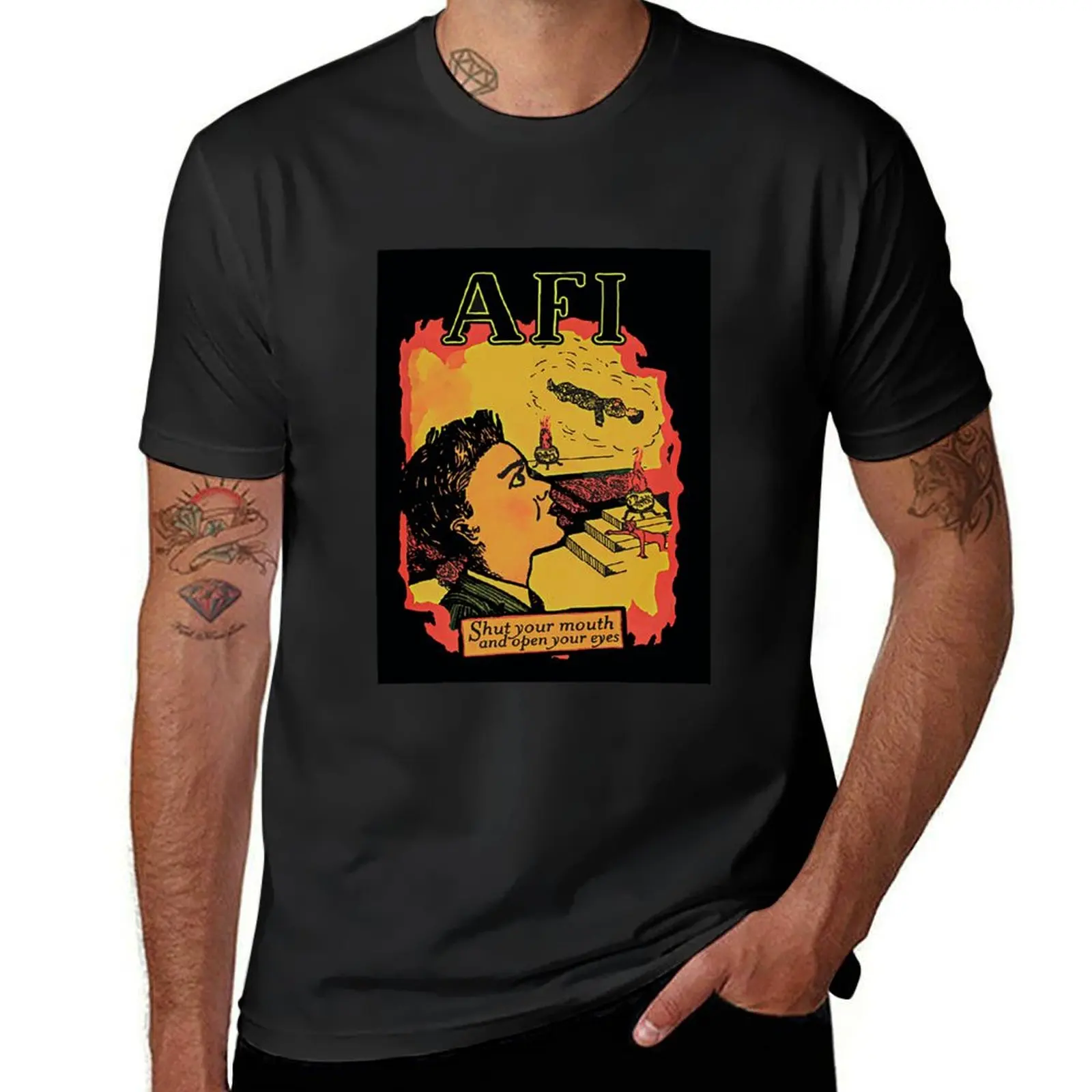 

AFI CLASSIC T-Shirt graphics korean fashion customizeds for a boy sweat shirts, men