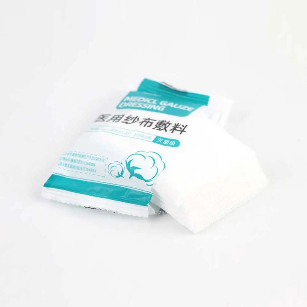 10 Uds. Bloque  gasa médica estéril, vendaje hemostático para heridas  combate, almohadilla  gasa médica estéril, suminist