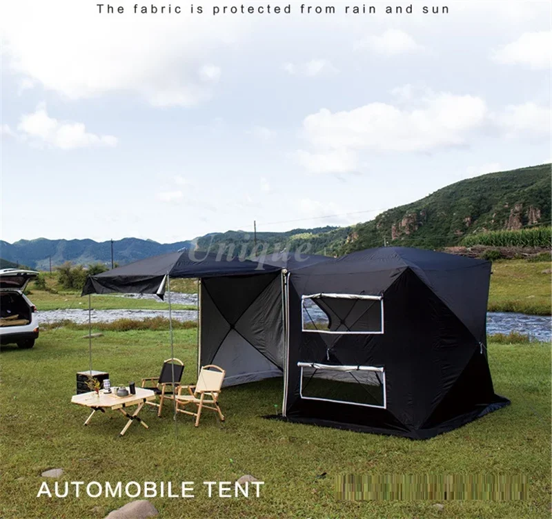 Outdoor Car Rear Tent, Family Camping, Universal SUV Tailgate, Shade Awning, Self-driving Travel, Automatic Speed-Open Tent