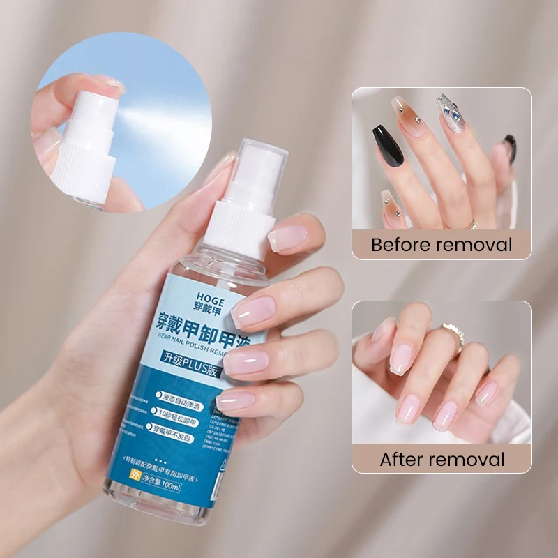 100ml Nail Gel Remover Press ON Nails Tips Soak Off Solid adesivo Gel UV soluzione per la rimozione delle unghie finte Manicure liquida strumenti per unghie