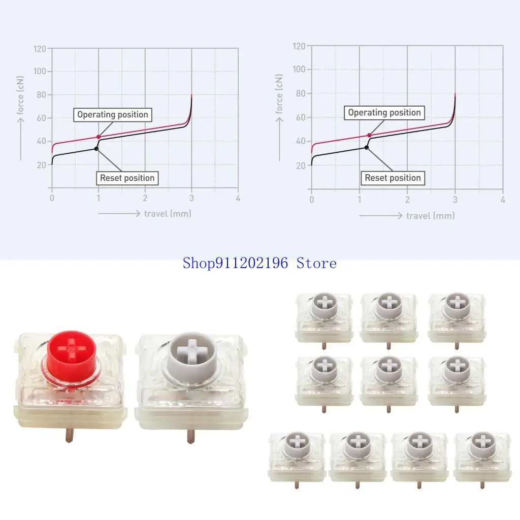 

P82A Cherry MX Low Profile Switch RGB Red / Silver Switch for Mechanical Keyboard Laptop Keyboard Customize Game PC