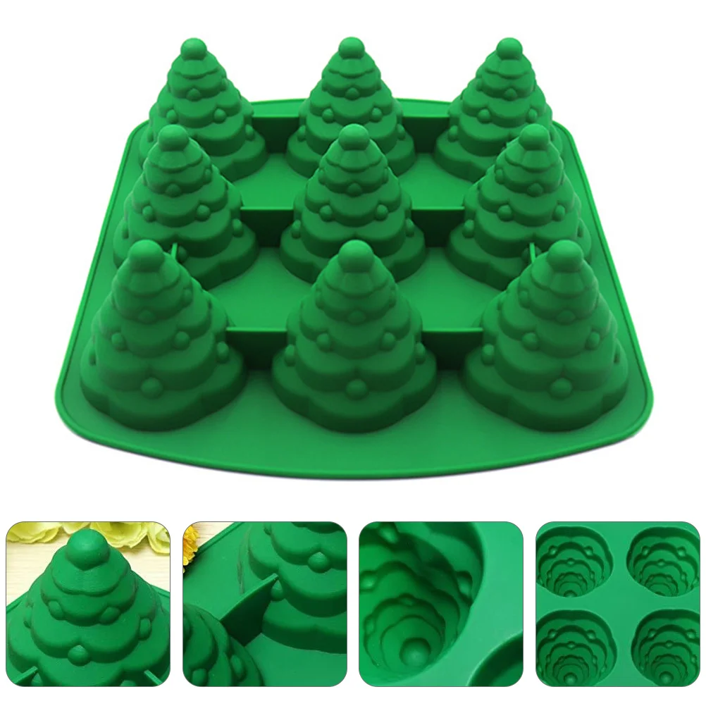 

Christmas Tree Cake Tin Non-stick Mold Baking Pan Novel Biscuit Silicone DIY Bakeware Practical