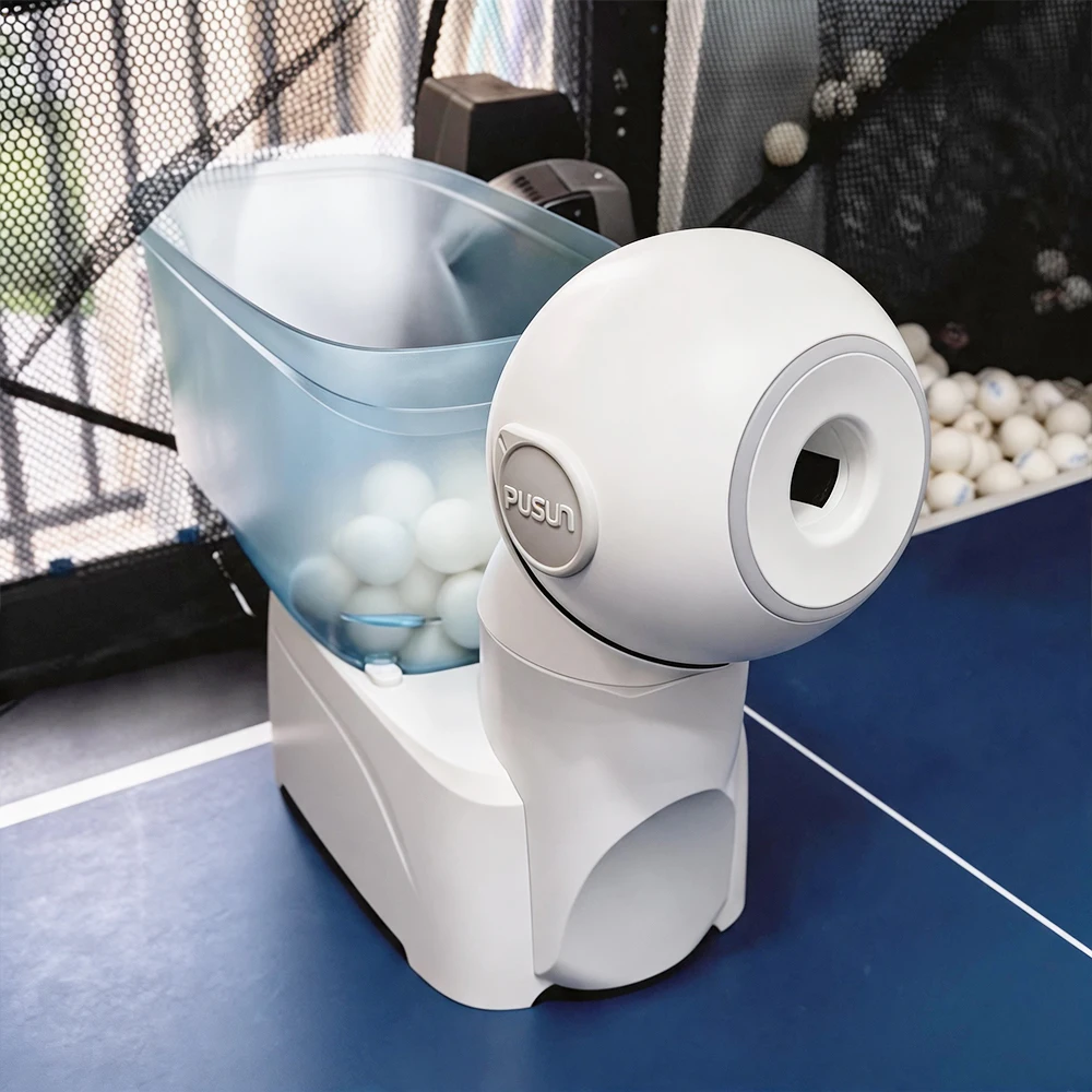 PUSUN SMART Ping Pong Robot Automatic Ball Launcher With APP Control Desktop Table Tennis Machine For Coach Training