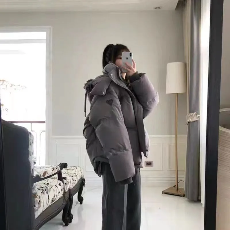 Men's Women's Cotton Coats Autumn Winter Trendy Brand Loose Fit Workwear Thickened Down Cotton Jackets Cargo Parka Mujer