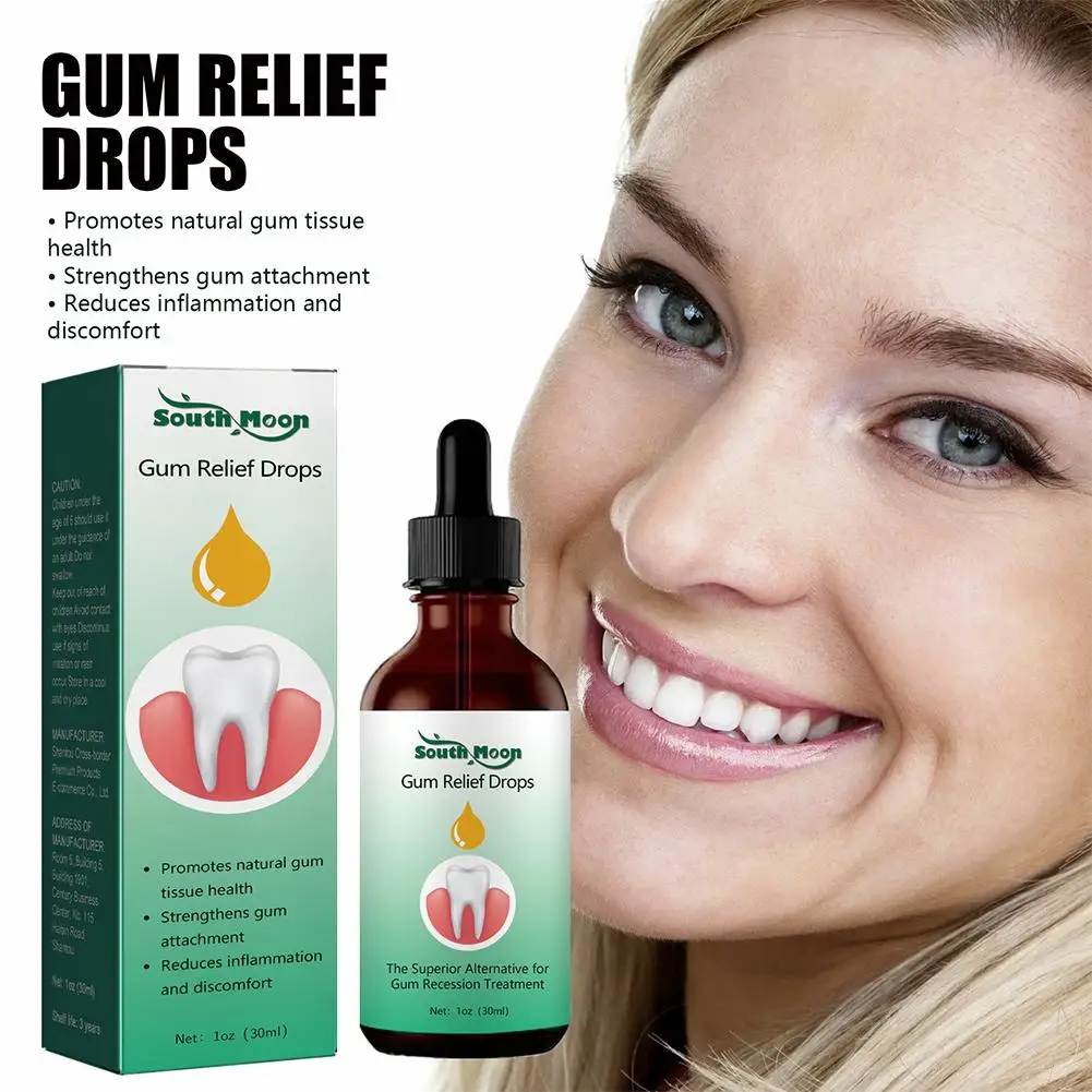 Gum Repair Drops Relieve Receding Gingival Swelling Gum Cleaning Care Oral Periodontal Hygiene Remove Yellow Remove Stain