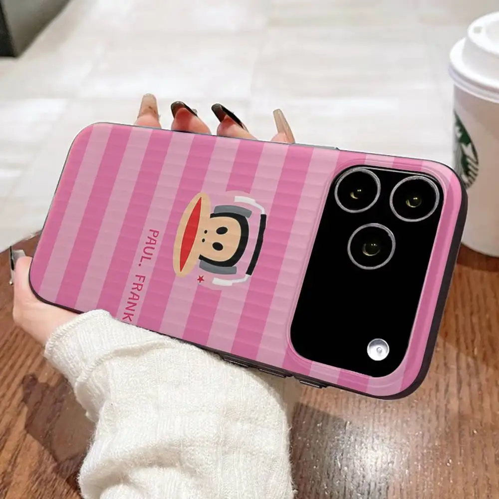 Cool P-Paul F-Frank For IPhone 16 15 14 13 12 11 17 Pro Max Plus Wave Corrugated Phone Case Anti Drop Cover