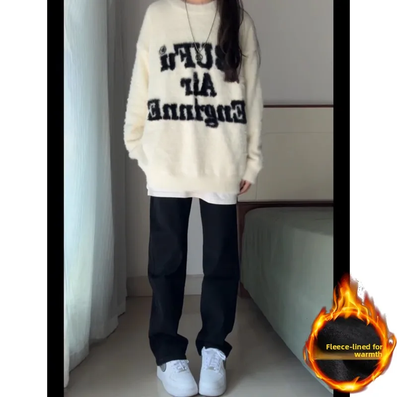 

Мужские черные джинсы Cleanfit с флисовой подкладкой, прямого кроя, зауженные, в стиле High Street, зимние, модные, брендовые, утепленные, длинные брюки