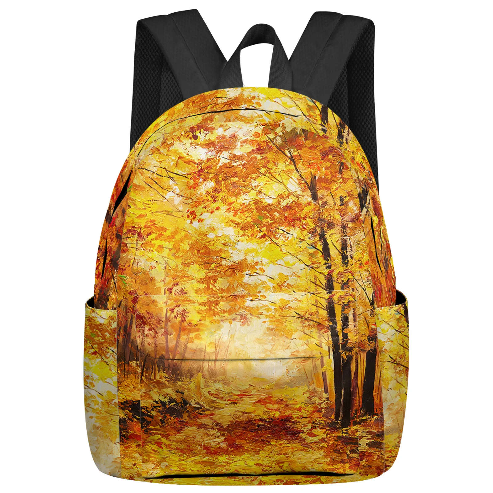 Oil Painting Forest Backpack School Bags for Teenagers Girls Students Laptop Bag Women's Casual Travel Backpack