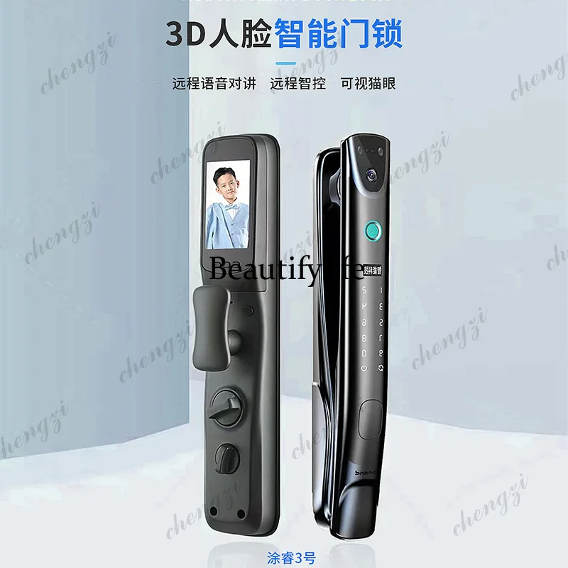 Graffiti smart door lock fingerprint password face visual intercom hotel home smart door lock