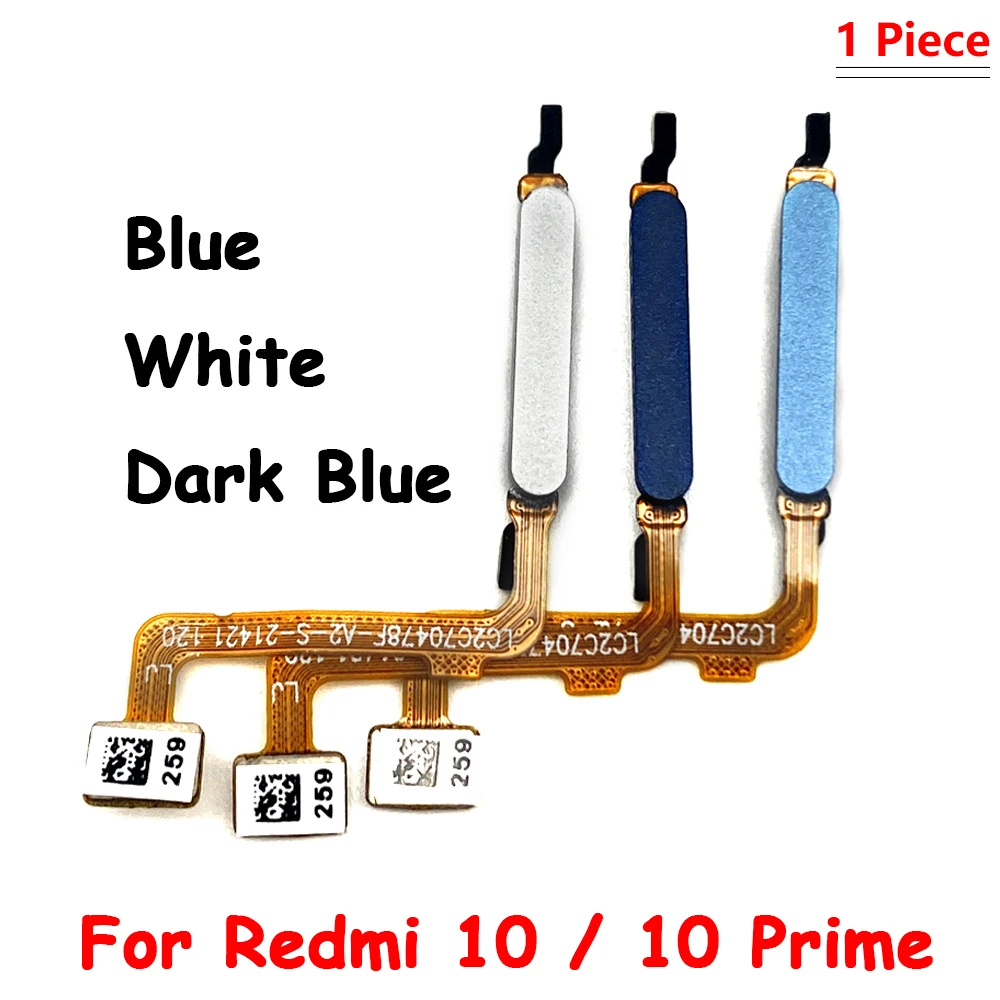 

10Pcs/Lot New Fingerprint Sensor Flex Cable For Xiaomi Redmi 10 / 10 Prime Home Button Touch ID Sensor Frigerprint Flex Cable