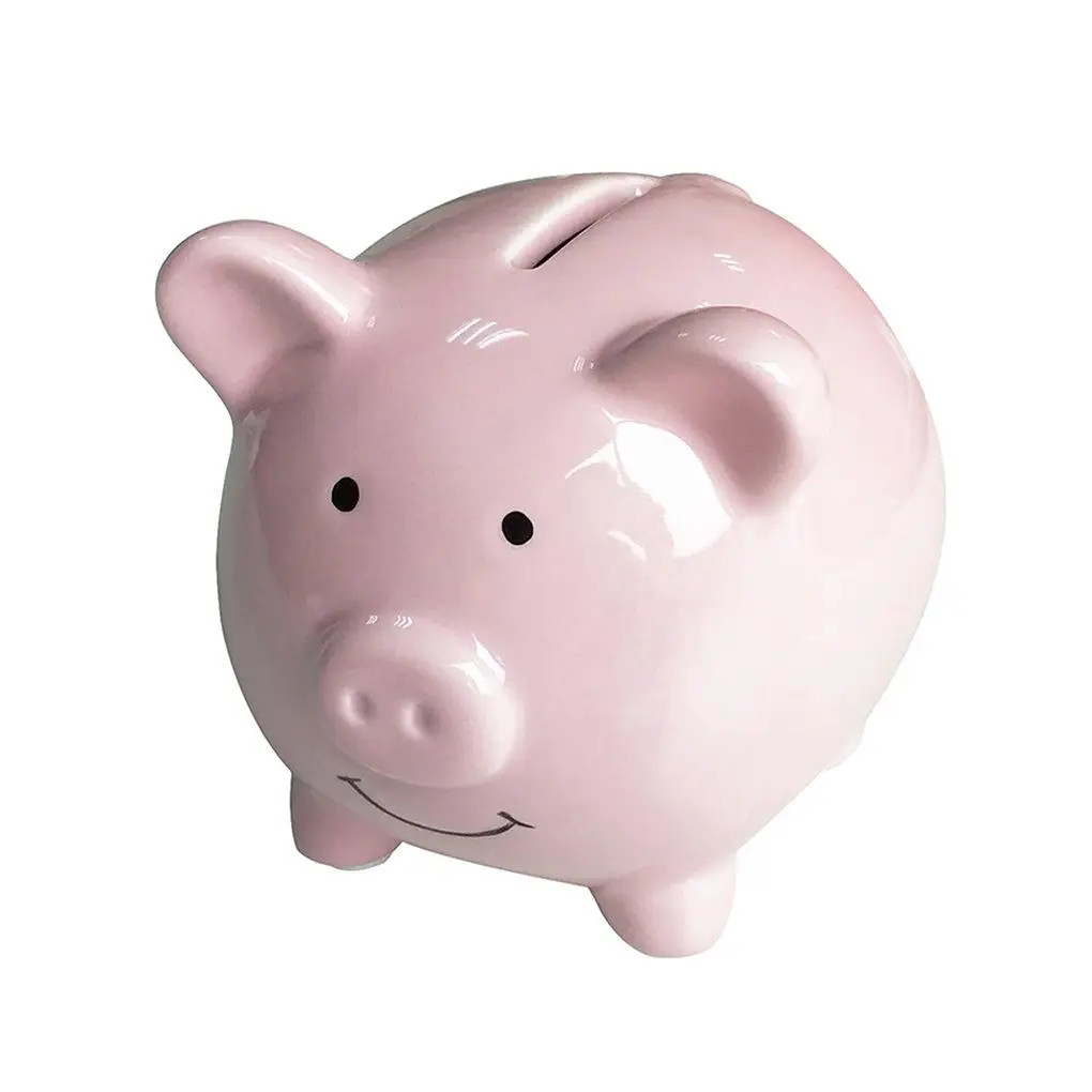 Ceramic Keepsake Piggy Bank, Pink