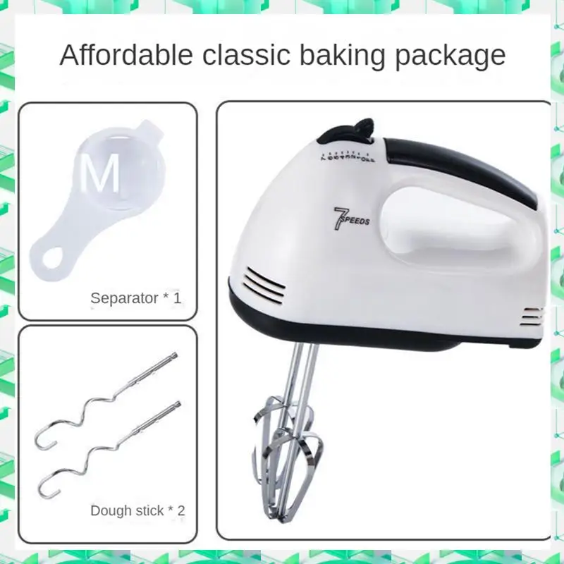 

FIZP Electric Egg Beater Automatic Hand Mixer Blender 7 Gear Baking Whisks Whipped Cream Mixer Handheld Stirrer