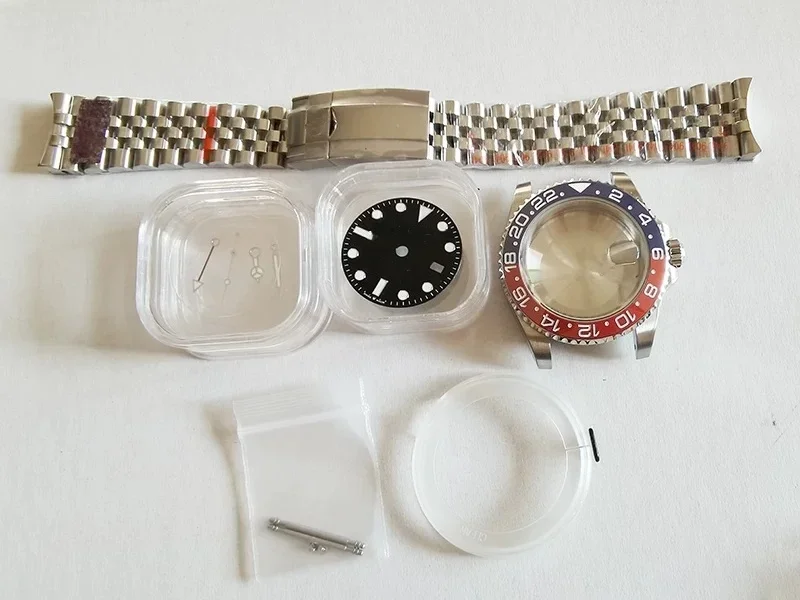 EW factory watch case set compatible with RX GMT 126710 Compatible with 3186 movement