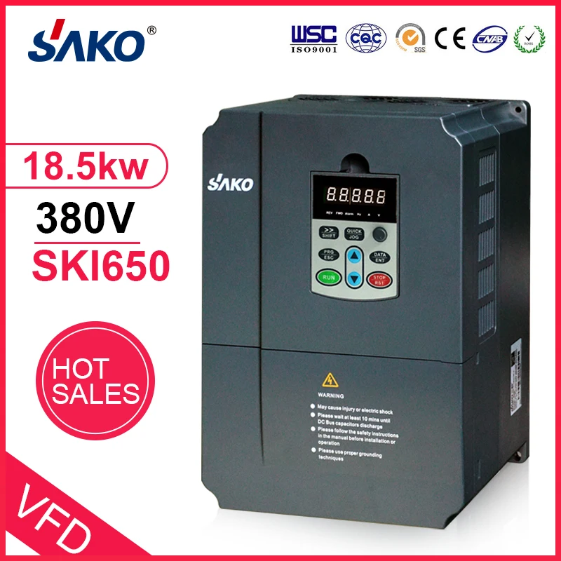 Sako SKI650M VFD interver 18.5KW 25HP solar water pump pump 380v Motor Speed Controller Variable Frequency Drive Converter-Sako