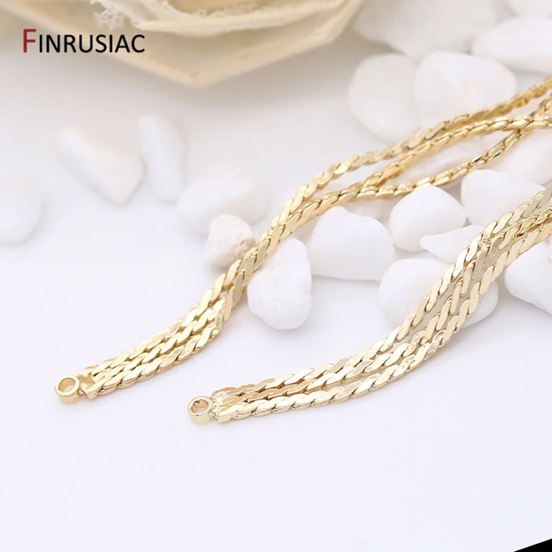 14K Real Gold Plated 60mm Tassel Charm Pendant For Handmade Earrings Making  DIY Earrings Accessories