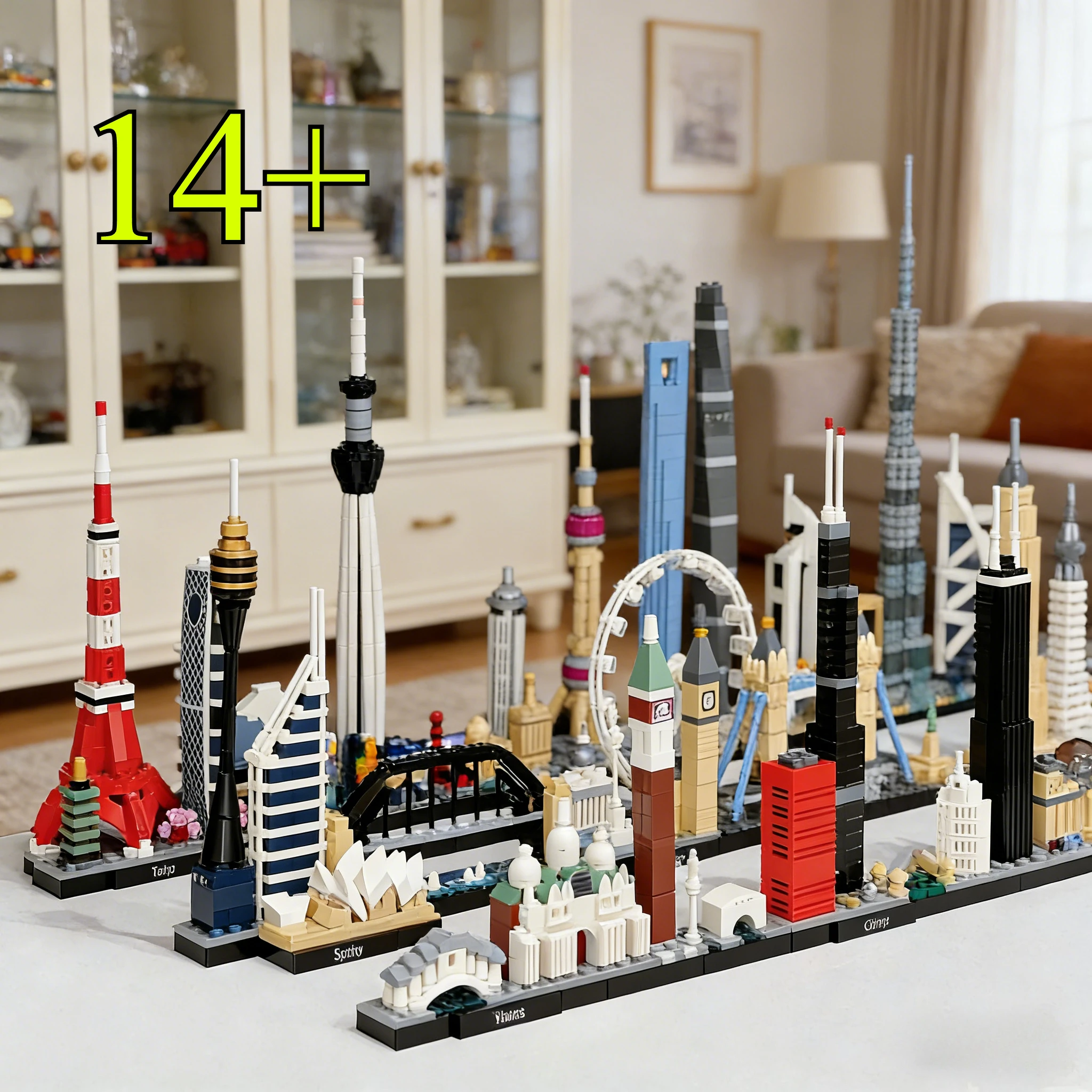 Ideas 2016-2022 Architecture Skylines Collectible Series of Building Blocks Kit, Collectible Architecture Model Set for Adults.