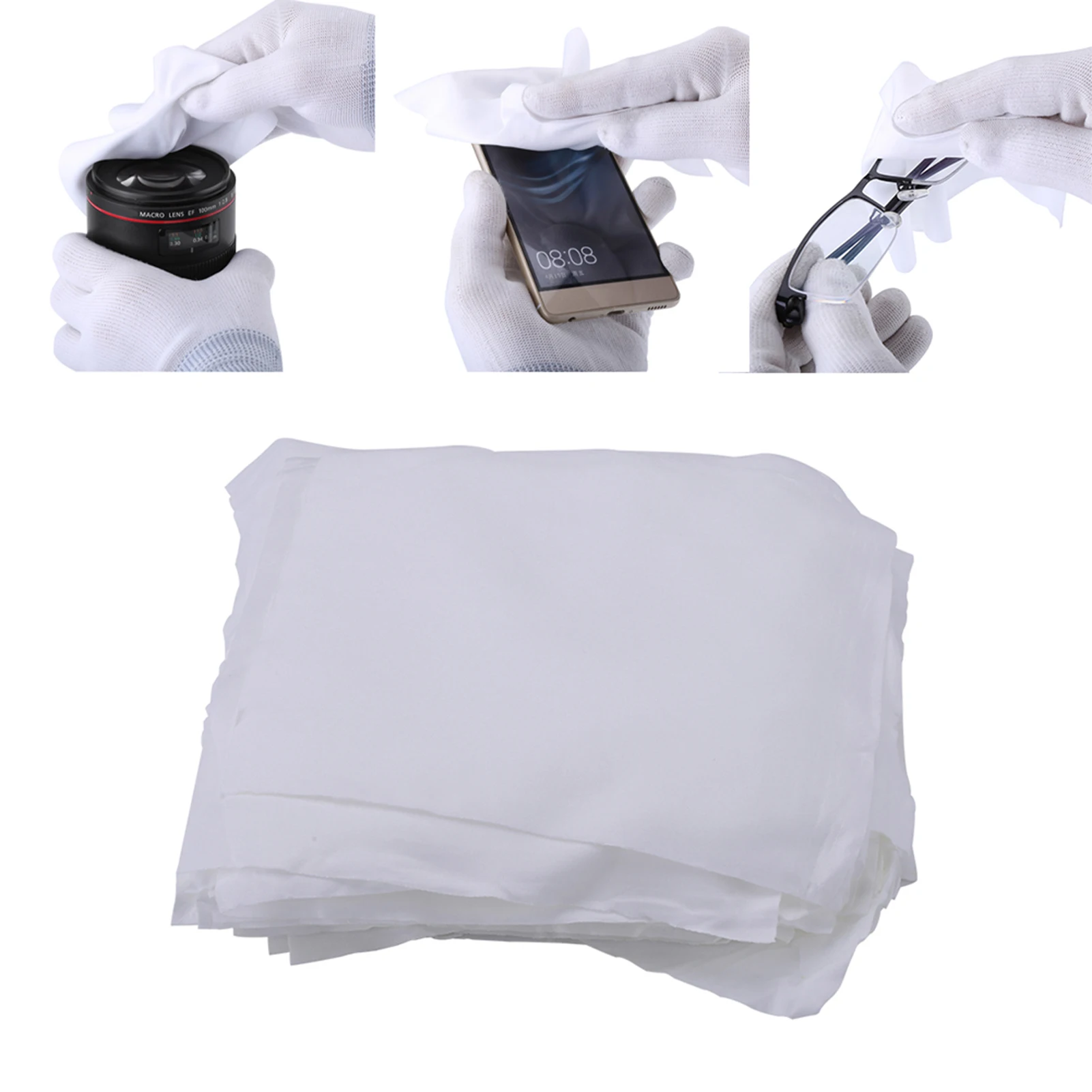 

100pcs Bag 6inch Phone LCD Repair Clean Cloth Anti Static Microfiber Cleanroom Wiper phone Dusting Cloth