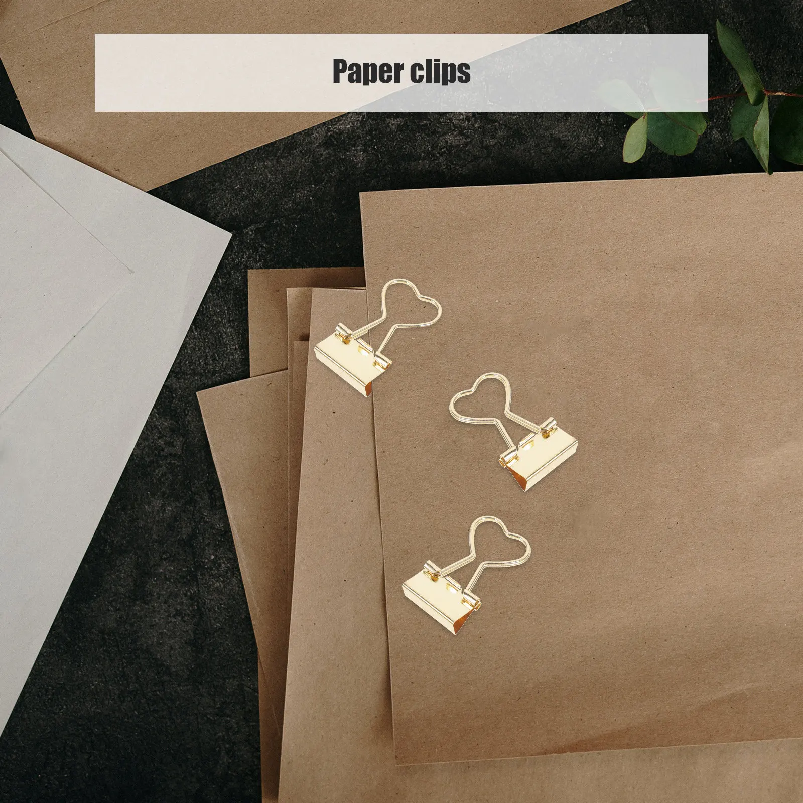 Petits clips de reliure en métal, fournitures de bureau pour documents en papier, carnets, calendrier, scrapbook, mémo, clips de fichiers décoratifs, 10 pièces