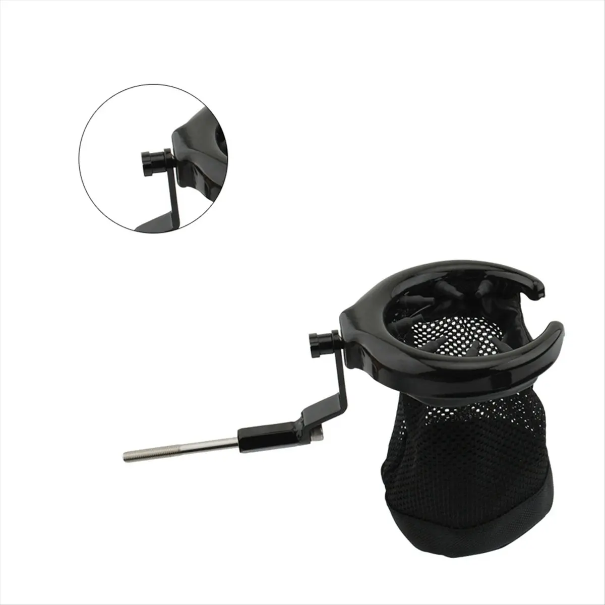 #61C Motorbikes Accessories ,Motorcycle Rear Passenger Cup Holder Modified Parts for Honda Black (Black)