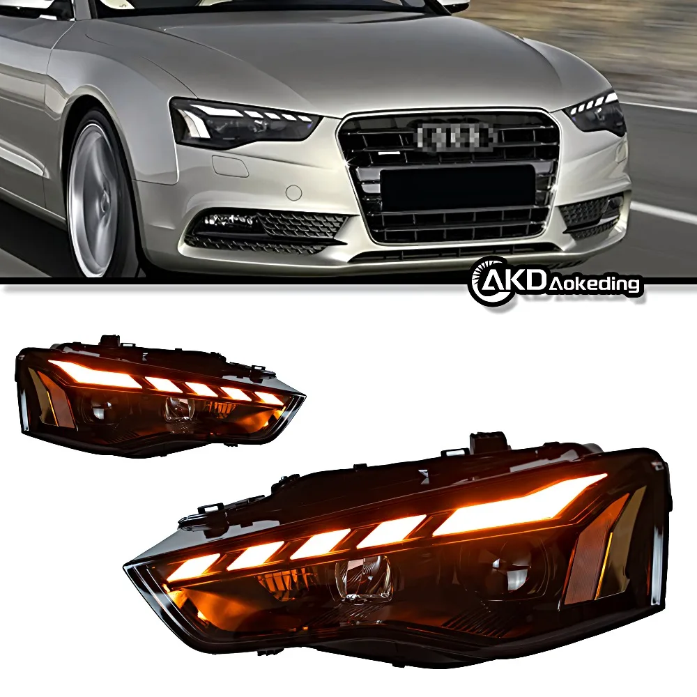 Auto Parts Headlights For Audi A5 A5L 2013-2016 RS5 latest Styling LED Daytime Lights Dual Projector Car Accesorios Modified