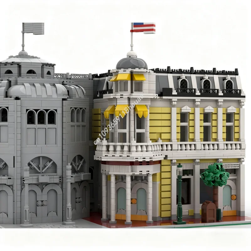 1989개 MOC 의류점 모듈식 건축 모델 블록 생일 교육용 건축 장난감 어린이 DIY 크리스마스 선물