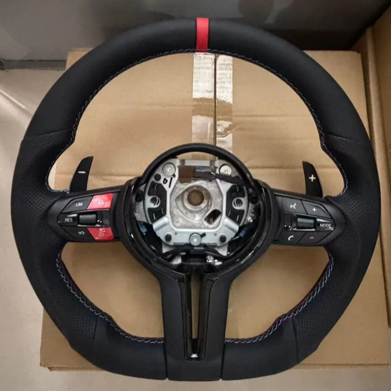Car Steering Wheel Leather For BMW M3 M4 M5 M6 F30 F10 F15 F36 F01 F20 F22 F25 F31 F32 E70 E90 Steering Wheel Car Accessories