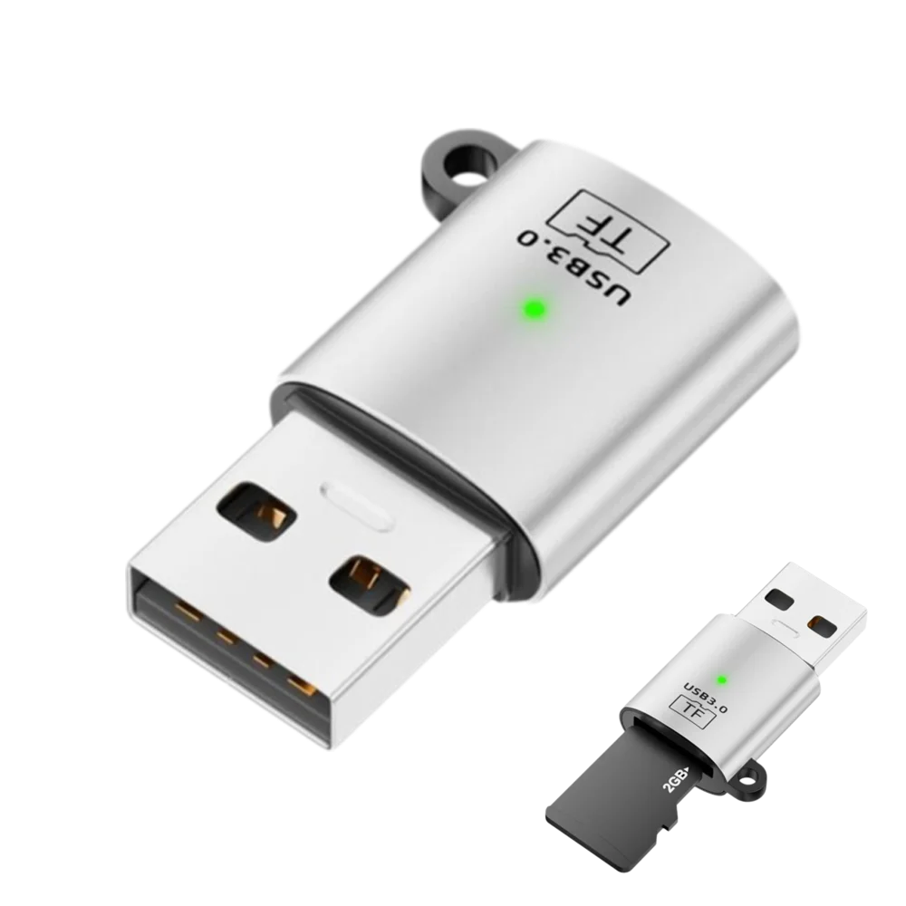 5Gbps USB C Card Reader High Speed Data Transfer USB 3.0 to TF Card Reader Indicator Light Aluminum Alloy