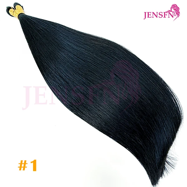 JENSFN Hoge Kwaliteit Genius haar Inslagen Steil Menselijk Haar Weeft Braziliaanse Remy Menselijk Natuurlijk Haar Bundels Naaien Inslag Extension