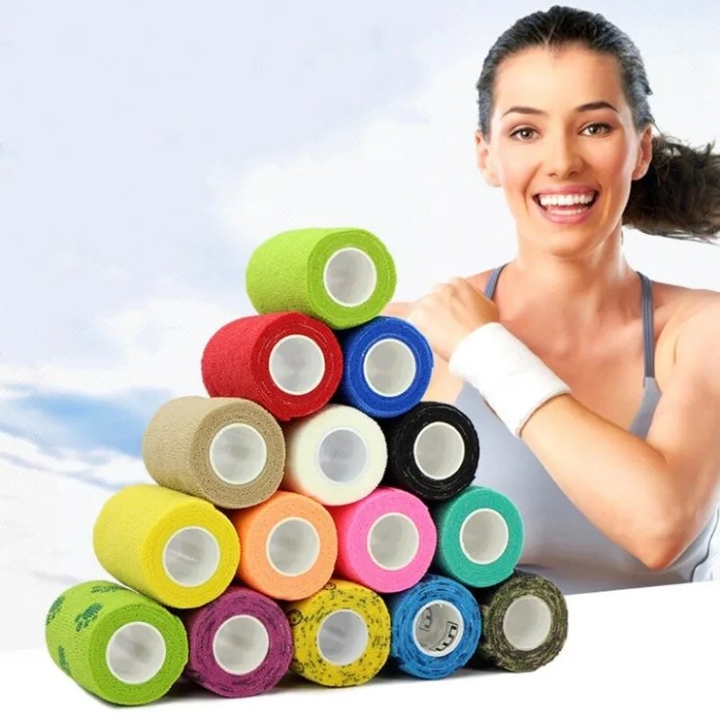 4.6M Sport Tape Waterproof Self Adhesive Elastic Bandage Muscle Tape Finger Joints Wrap Bandage Nonwoven Cohesive Bandage