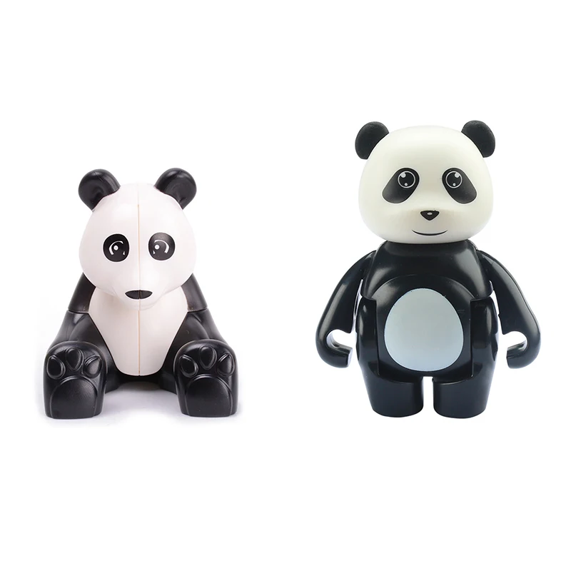 Tier-Buchstaben-Bausteine Bär Panda Elefant Giraffe Schaf Huhn Kompatibel mit Duplo Lernspielzeug Kindergeschenk – Detail 3