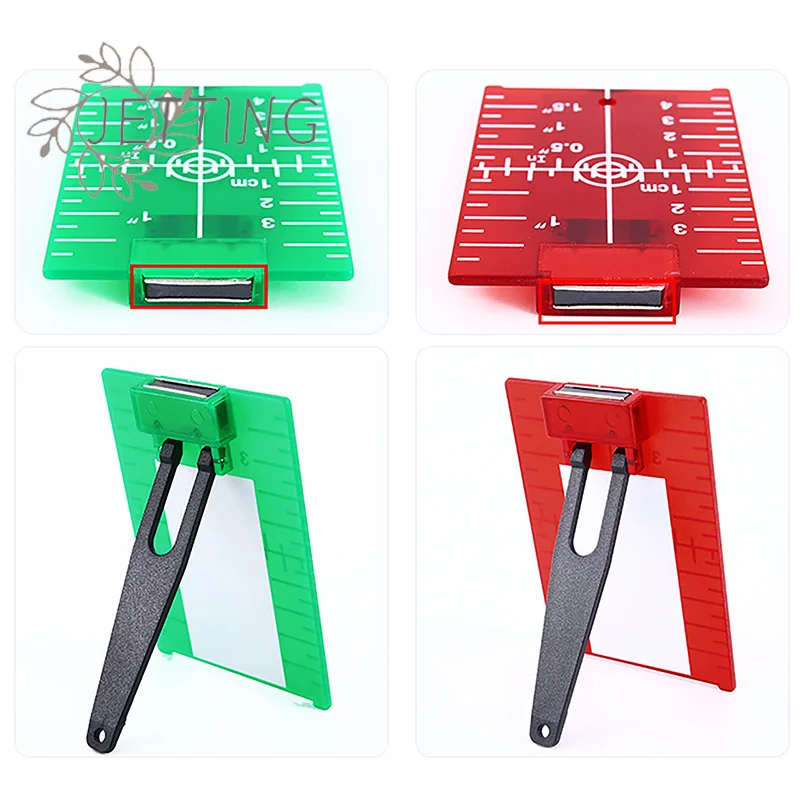 HOT 1PC Plastic Lase Target Card Plate For Green Red Lase Level For Line Lasers Reflective Magnetic Plate Laser Target