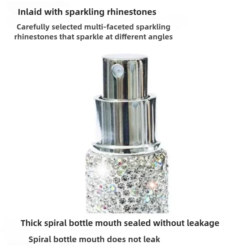 10 ml Kristall Parfüm Spray Flasche Reise Nachfüllbare Flaschen Mini Trinkwasser Bling Glitter Leere Kosmetische Behälter Zerstäuber Flasche