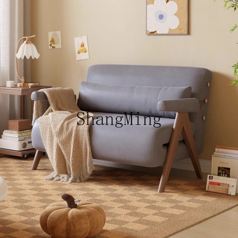 

FG folding sofa bed dual-purpose new multi-functional household princess small apartment living room single sofa bed solid wood