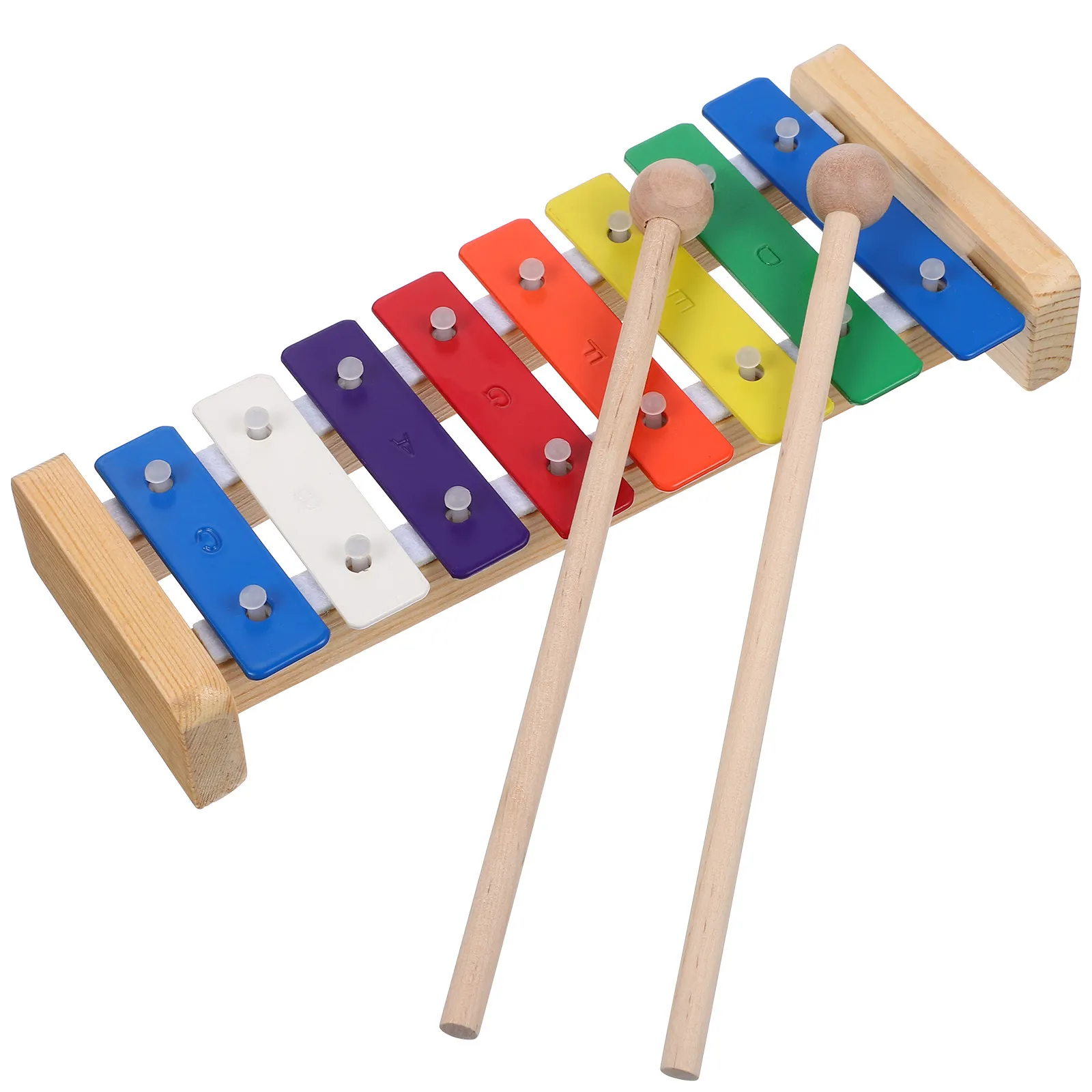 1Set Xylophone for Toddlers Hand Knocking Music Tool Bright Colors Attractive Design Children Percussion Xylophone for Kids
