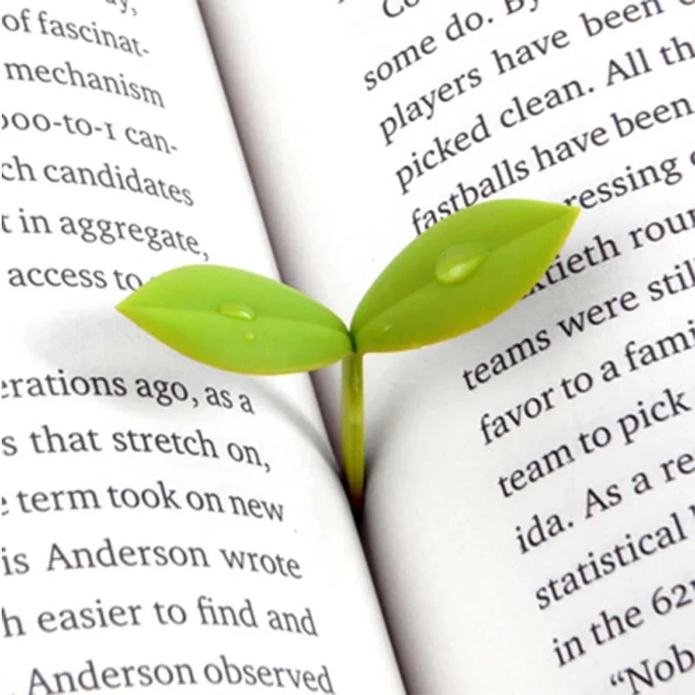 

for Bookworm Silicone Reading Green Bookmarks Little Grass Bud Sprout Bookmark Grass Buds Bookmark Little Leaves Bookmark